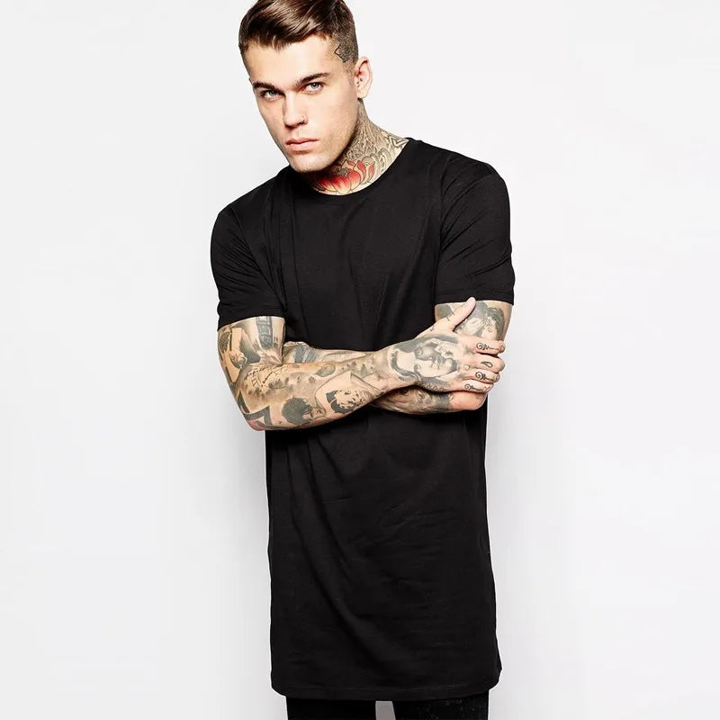 2025 MRMT White Casual Long Size Mens T-Shirts Hip Hop Tops Extra Long Tee Shirts For Male Longline Man T-Shirt Men T shirt