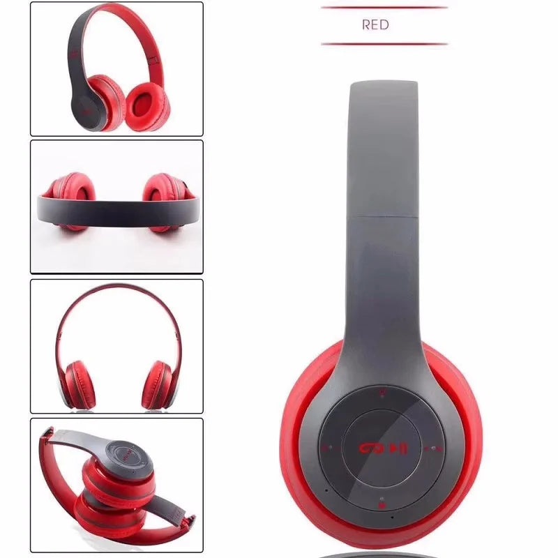 P47 Wireless Bluetooth Headphone With Microphone Foldable Headsets Bass HiFi Sound Music Stereo Earphone For Smartphones TV Game