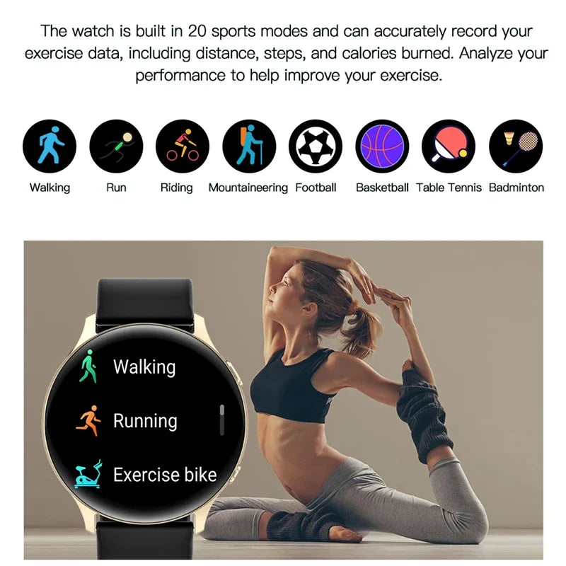 Xiaomi 2025 New Bluetooth Call Smart Watch Women Sports Fitness Tracker Waterproof Smartwatch Large HD Screen For Huawei Phone