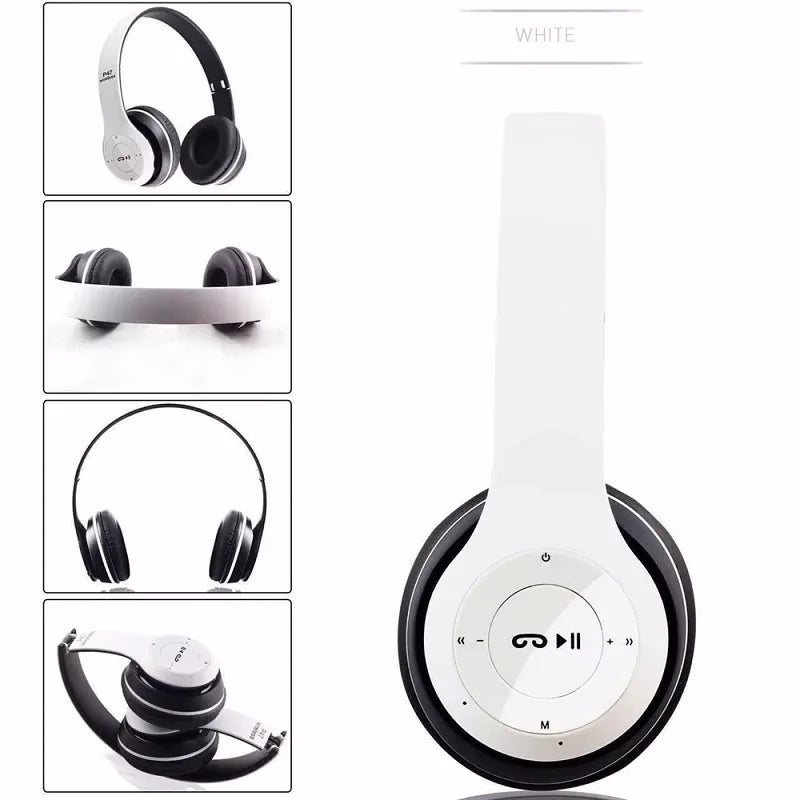 P47 Wireless Bluetooth Headphone With Microphone Foldable Headsets Bass HiFi Sound Music Stereo Earphone For Smartphones TV Game