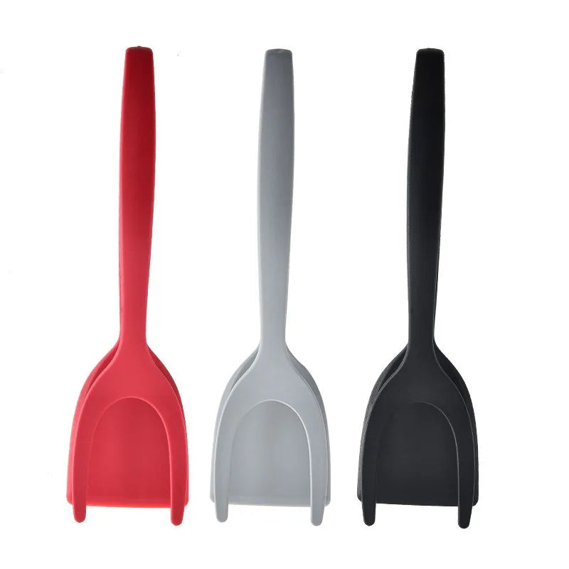 1Nylon Shovel Clip Steak Spatula Clip Two-in-One Kitchen Food Clip Egg Shovel Fried Fish Fried Egg Clip Flip Shovel