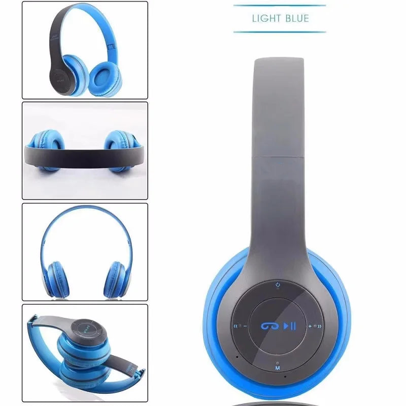 P47 Wireless Bluetooth Headphone With Microphone Foldable Headsets Bass HiFi Sound Music Stereo Earphone For Smartphones TV Game