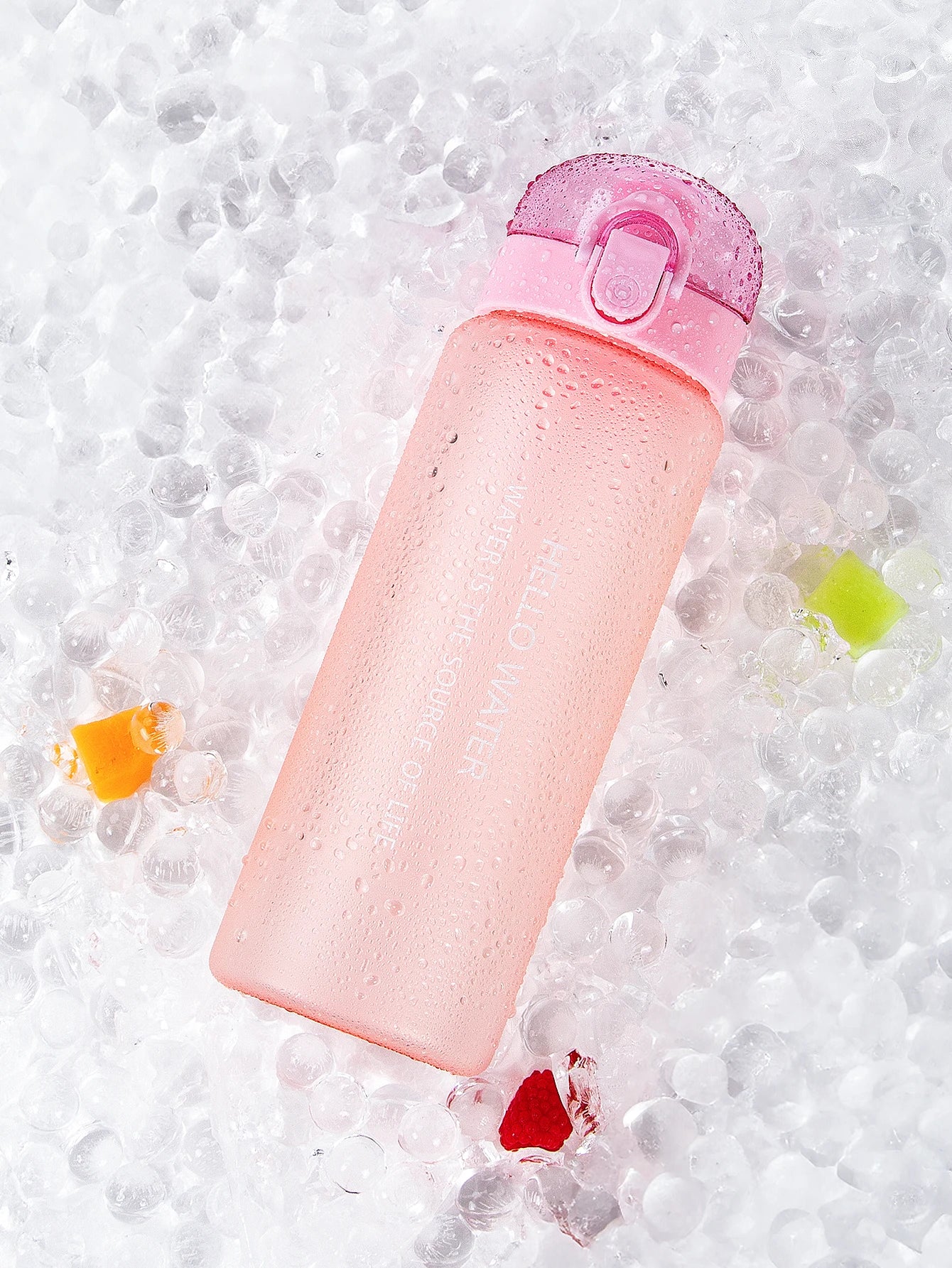 780ml Transparent Water Bottle Portable Sports Travel Clear Leakproof Drinking Frosted Bottle Cup for Gym Fitness Outdoor School