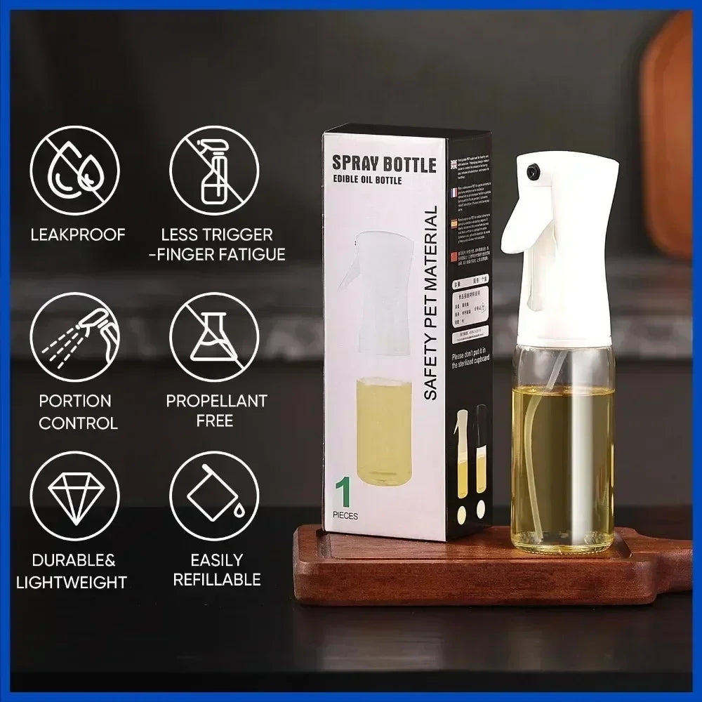 Kitchen Oil Spray Bottle Cooking Olive Oil Sprayer 200/300/500ML Pneumatic Spray Bottle Fitness Barbecue Spray Oil Dispenser