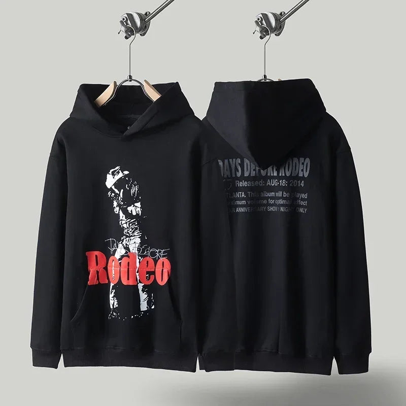 24ss Stock Winter Cactus Jack Hoodie Foam Star Spider Letter Print Hooded Sweatshirts Casual Loose Fleece Hoodys Men Women