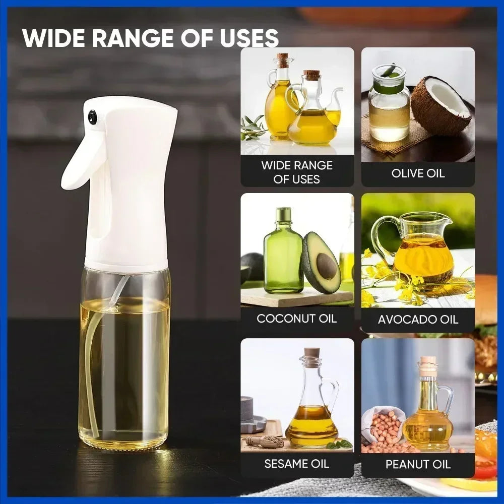 Kitchen Oil Spray Bottle Cooking Olive Oil Sprayer 200/300/500ML Pneumatic Spray Bottle Fitness Barbecue Spray Oil Dispenser