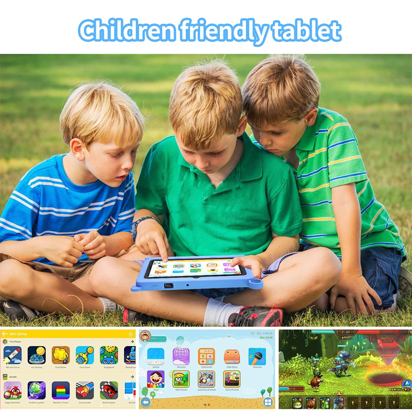 New Global Version 7 Inch kids' tablet Quad Core Google Learning Education Tablets 4GB RAM 64GB ROM Children's Gifts 4000mAh