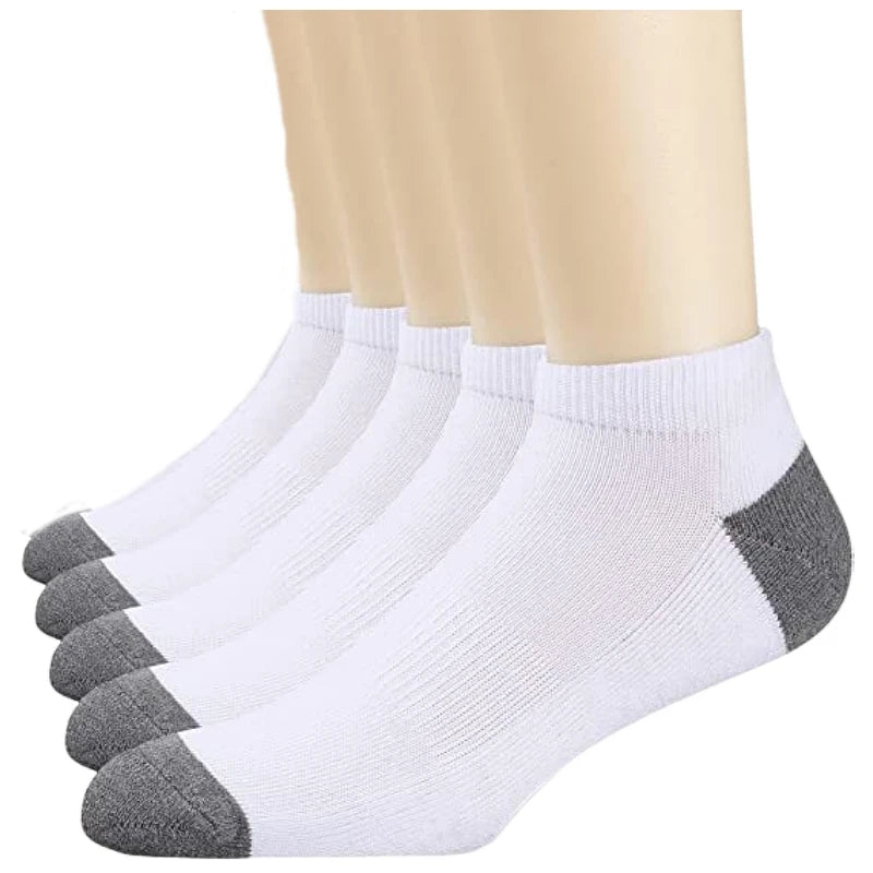 Cotton Sock for Men Sport Breathable Soft Letter Fashion Sneakers High Elastic Middle Tube Stocking Towel Sox Summer Running